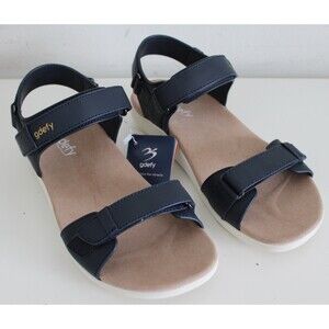 NIB Mens 9 Gdefy Hilnor Sandals Matte Blue Versoshock Technology